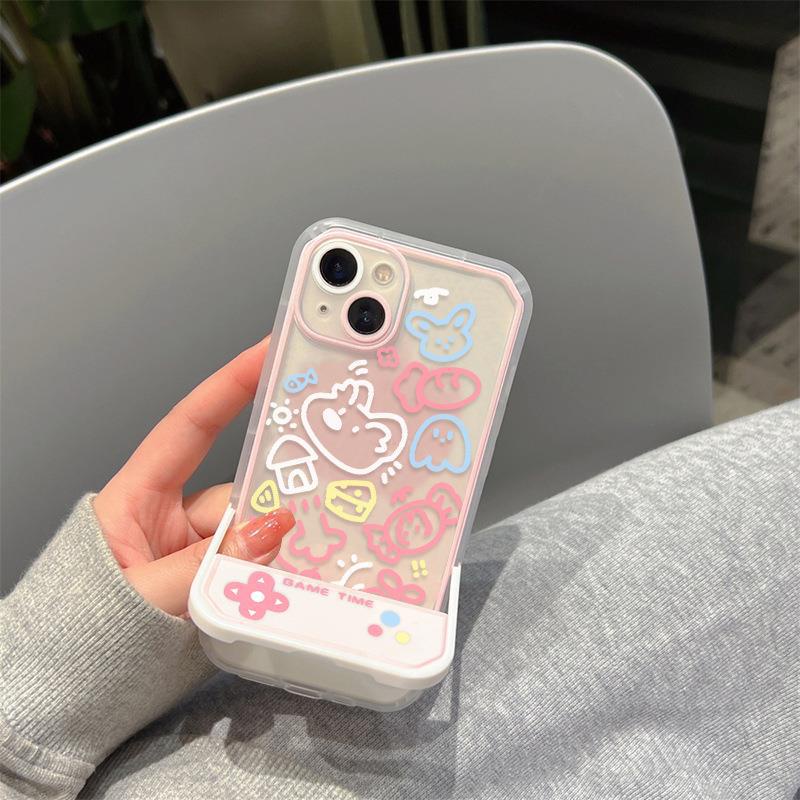 Casing Soft Case Silikon Motif Kartun Pink Girl Untuk Iphone 13promax / X / 12 / 11 / xr / xs