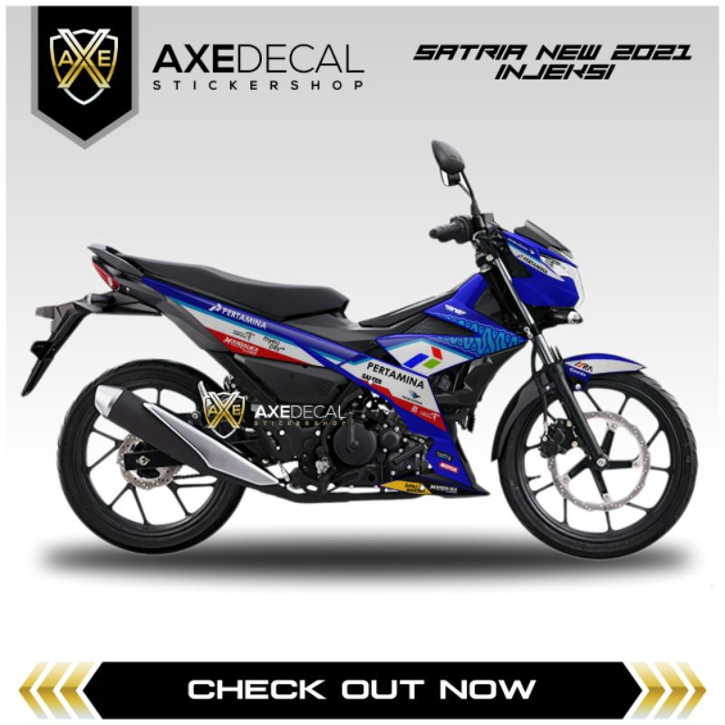 Decal Striping Satria Fu Injeksi 2021 Mandalika / Stiker Motor Suzuki Satria Fu Baru / Stock decals