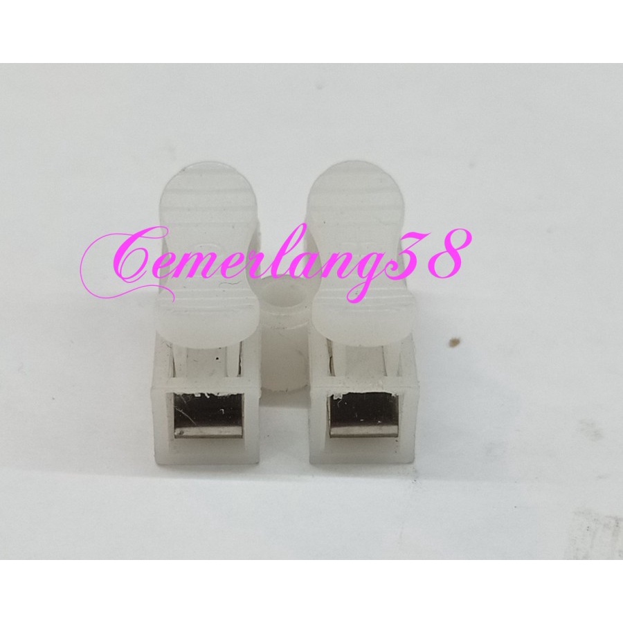 Quick Connect 2 Wire Pin Terminal Sambungan Klip Jepit Kabel Listrik