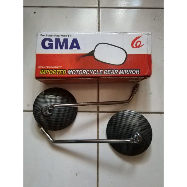 Spion Fino Vespa Fazio  Bulat Panjang Carbon Sepasang Honda Yamaha Retro CB kaca datar-2