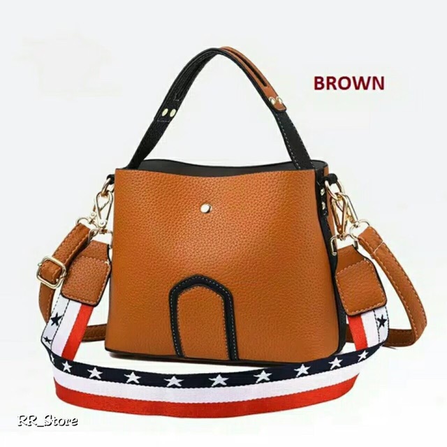 New Tas Hand Bag SOBEACH-ARROW BUTTON Free Tali Selempang Bendera /tas selempang flag /tas batam