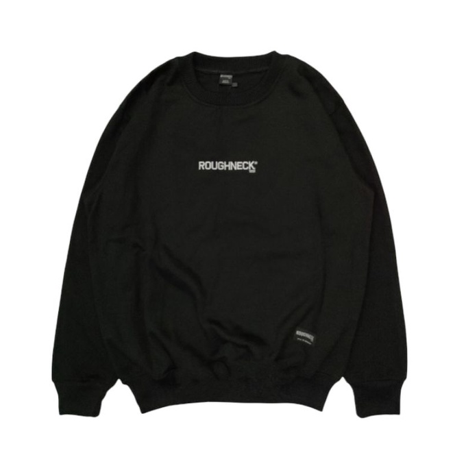 Sweater Pria/Sweater Roughneck Crewneck Black/Sweater CN Unisex/Sweater Distro/Sweater Roughneck ORI