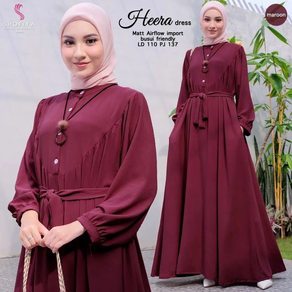 HEERA DRESS BL CRINKLE LD 108 CM PB 137 CM KANCING HIDUP / BUSUI BAJU  GAMIS DRES TERBARU SIMPLE ELEGAN NYAMAN DI PAKAI HARGA TERJANGKAU NYAMAN DI PAKAI DAN COCOK UNTUK SEGALA AKTIFITAS BAJU DRES 2022