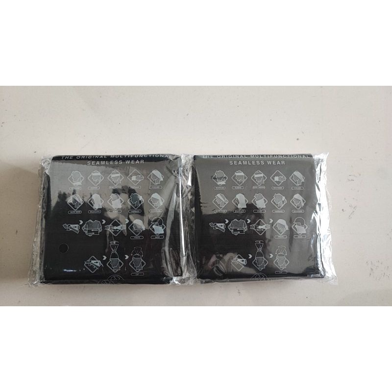 Masker BUFF Hitam Polos / Masker BUFF Multifungsi