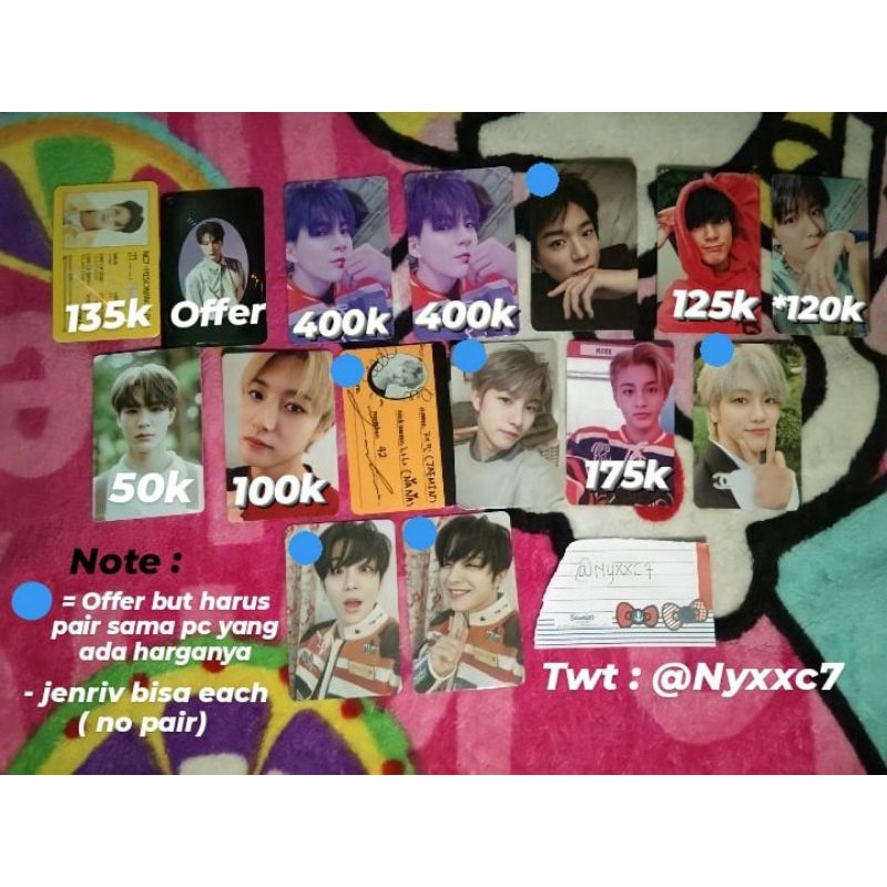 pc jeno arrival mark arrival cc wgu jaemin jaemin we ver channel ( harga on pict )