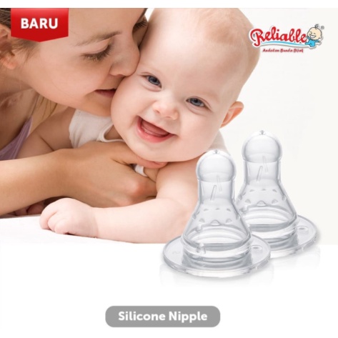 Karet Dot Nipple Silicon Botol Susu Bayi Reguler Dot Bulat Reliable