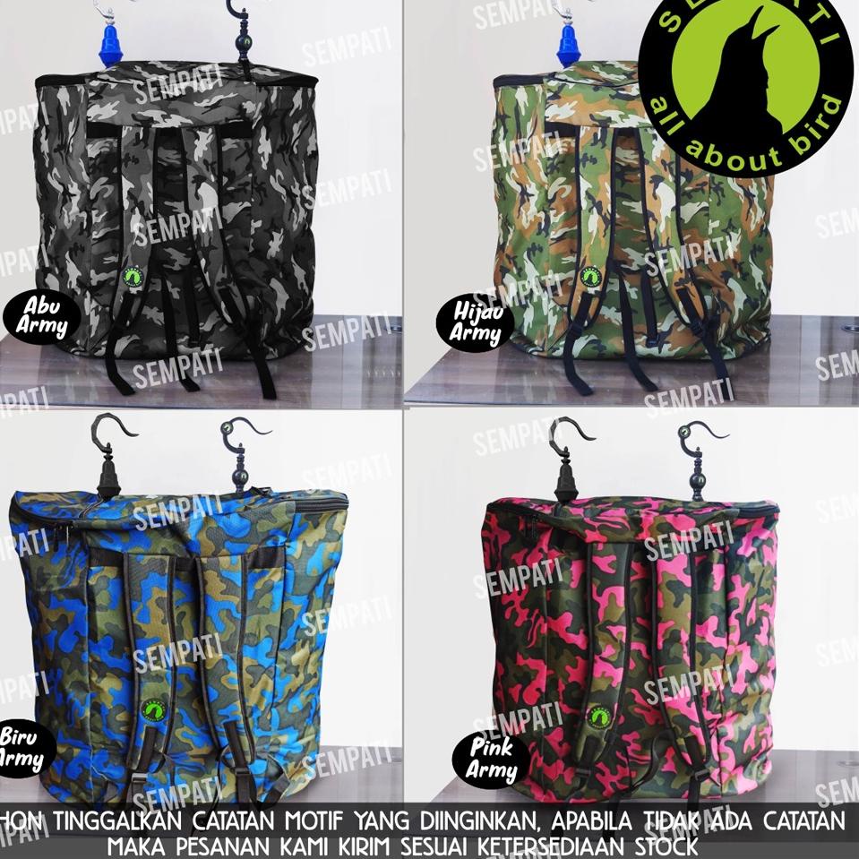 ♦ TAS PUNGGUNG BAWA DUA SANGKAR LOVEBIRD ANTI HUJAN SEMPATI ✻