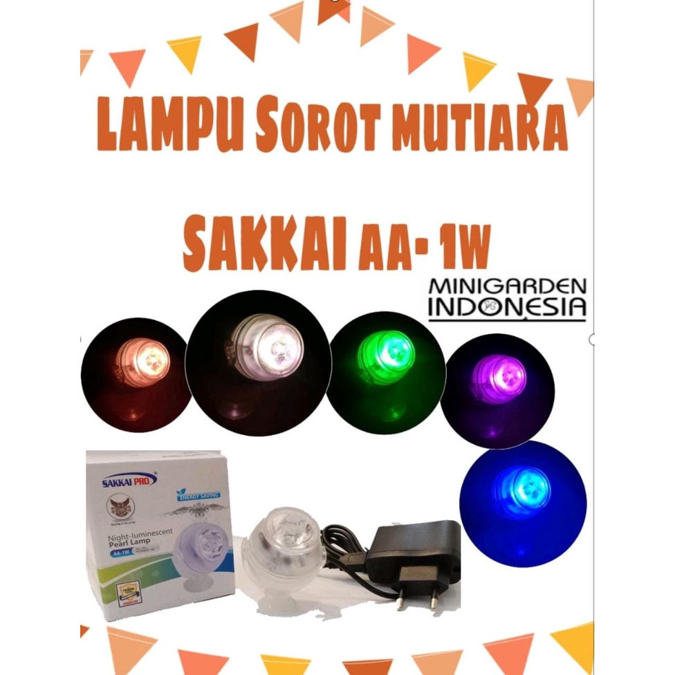 LAMPU SOROT AQUARIUM NIGHT LUMINESCENT PEARL LAMP SAKKAI PRO AA-1W