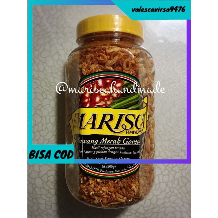 

⭐BISA COD⭐ Bawang Merah Goreng Marisca Handmade toples Medium 200gram