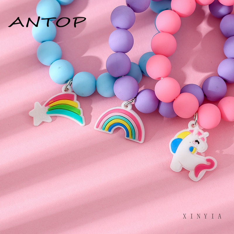 Lucu Bead Gelang Kartun Lucu Gelang Unicorn Liontin Gelang Fashion Gelang Anak ​Hadia ANTOP