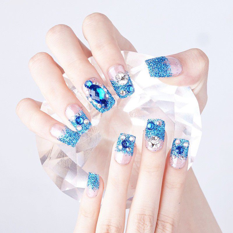 BS363 (24pcs) Kuku Palsu 3D Set Wedding Party Fake Nail Art