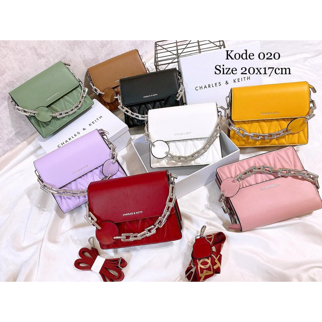 TAS SELEMPANG CK MEVIS CHAIN + 2 TALI FREE BOX