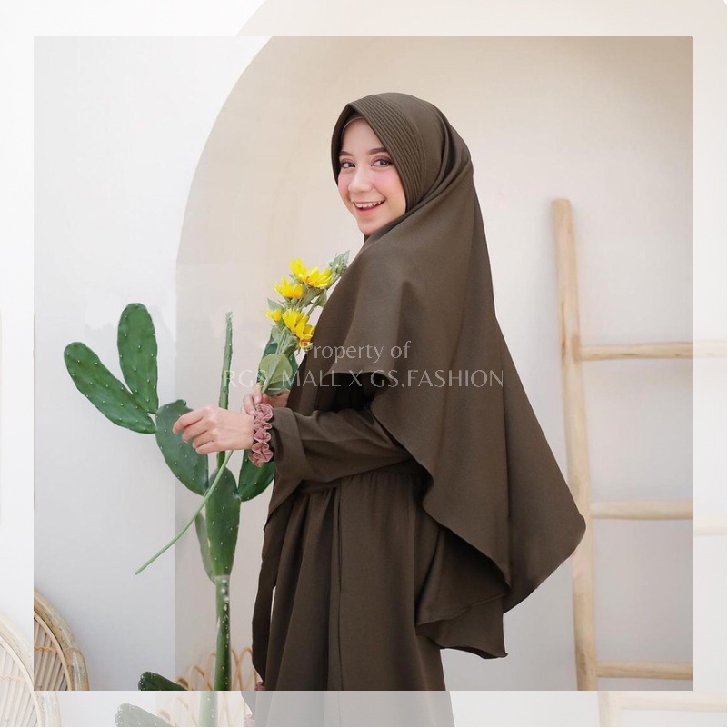 Gamis Set Hijab Jumbo Ld 120 130 140 HANIYAH SYARI S M L XL XXL 3XL 5L Gamis Set Khimar Wanita Murah