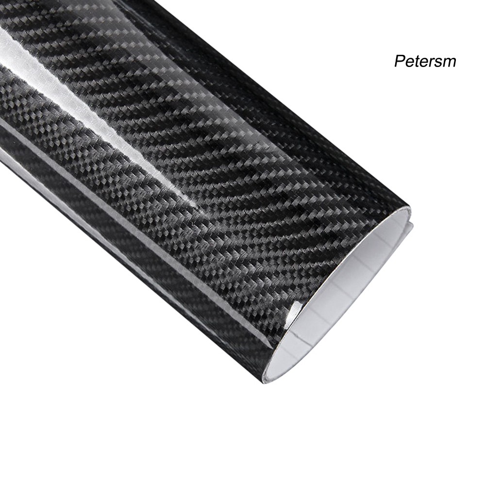 YE*5D Ultra Shiny Glossy Black Carbon Fiber PVC Waterproof Car Wrap Sticker Decal