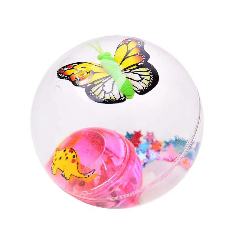 Mainan Anak Bola Bekel LED Bola Karet Air / Super Glitter Ball Water Ball