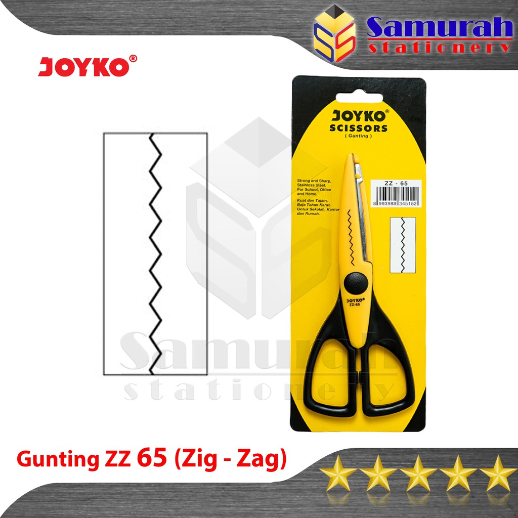 

Gunting Joyko ZZ 65 Dekorasi / Zig Zag Scissors ZZ65 /Gunting Kain Gerigi Tanggung