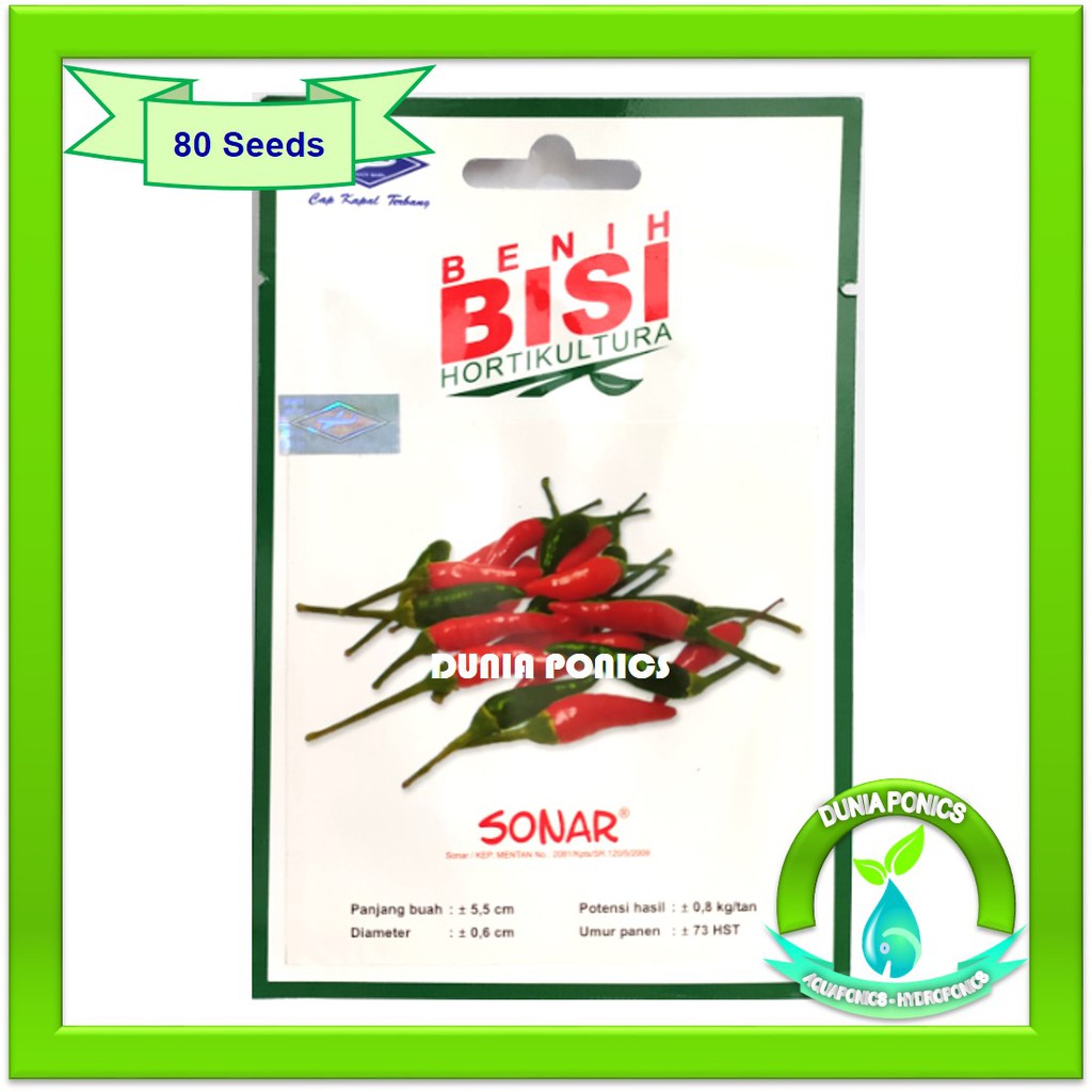 Benih Bibit Cabai Cabe Rawit SONAR F1 Hibrida Benih BISI Original Pack Kemasan Pabrik