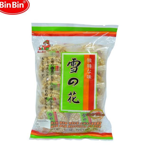 

[KODE PRODUK 32] Bin Bin Rice Crackers Spicy Snow 145gr TERLAKU..!!