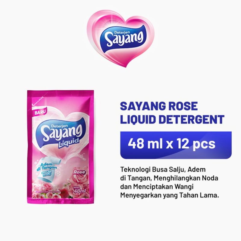 Detergen Liquid Sayang 1 Renceng Isi 12 pcs