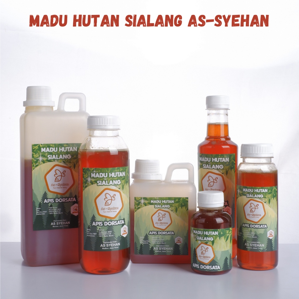 

Madu Hutan Sialang Riau Asli As-Syehan 1000 Gram ML Apis Dorsata