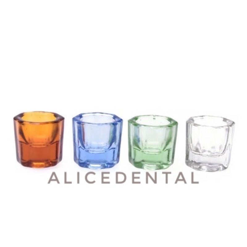 Alice dental dappen glass / deppen glass dish alkohol gelas kaca cairan liquid monomer acrylic dapen