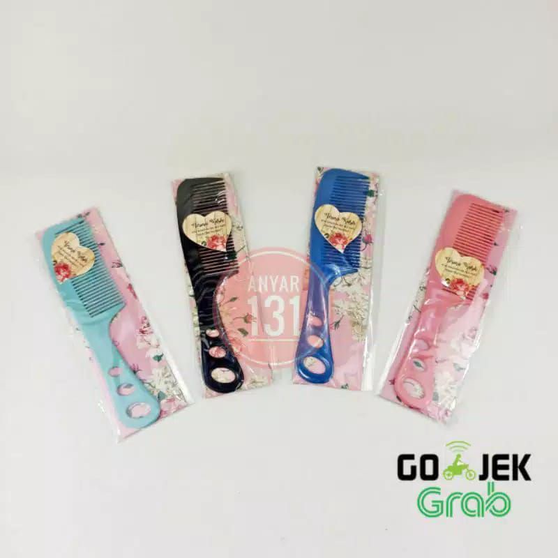 ( isi 100pcs ) sisir mini kemasan plastik + kertas alas shabby