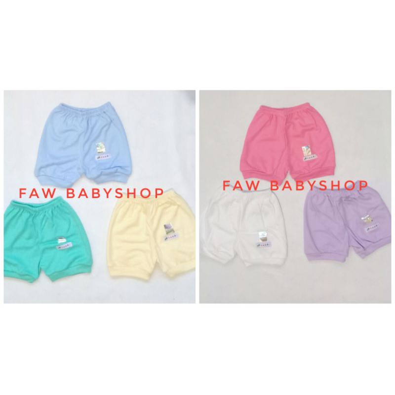 ARUCHI 3pcs Celana Pendek Polos size Newborn series BOY/ GIRL