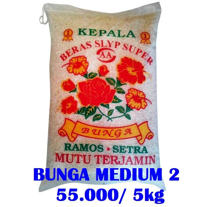 

KHUSUS GOJEK/GRAB BERAS RAMOS MEDIUM 2 BUNGA SLYP 5 KG/ 10 KG/ 20 KG