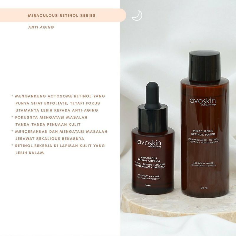 AVOSKIN Miraculous Retinol Toner | Miraculous Retinol Ampoule