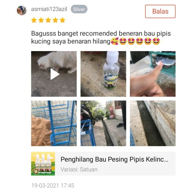 SUPERFRESH 60 - Penghilang Bau Kandang Kucing Pesing Pipis BAB Kelinci Kucing Anjing Pewangi Kandang 60 ML