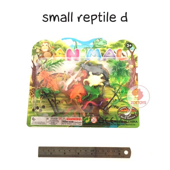 Zoetoys Small Reptile A B C D | Aneka Mainan Hewan Kecil Binatang Figurine Animals | Mainan Edukasi Anak