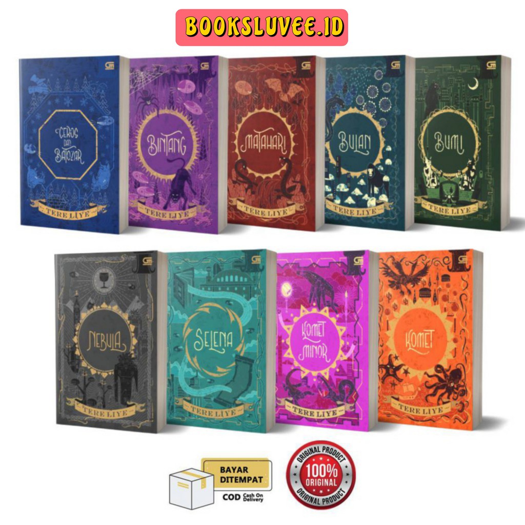BUKU NOVEL TERE LIYE SERIAL BUMI BULAN MATAHARI BINTANG CEROZ DAN BATOZAR KOMET MINOR SELENA NEBULA