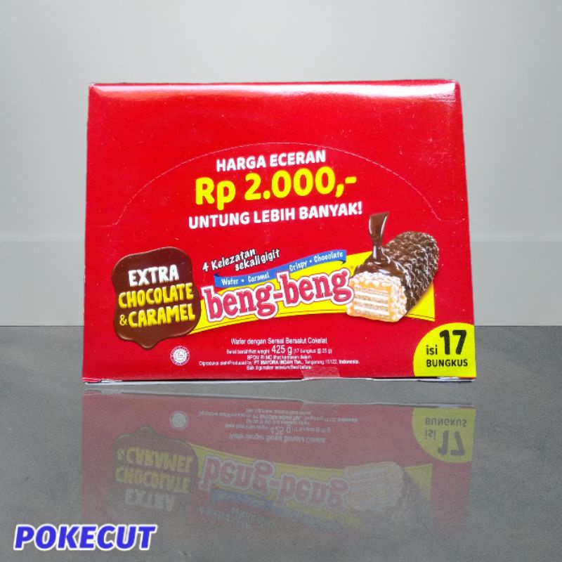 

Beng beng extra chocolate & caramel isi 17 bungkus 25 g