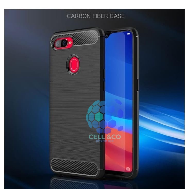 CASE CARBON OPPO A5S casing hp silikon softcase case premium carbon cover