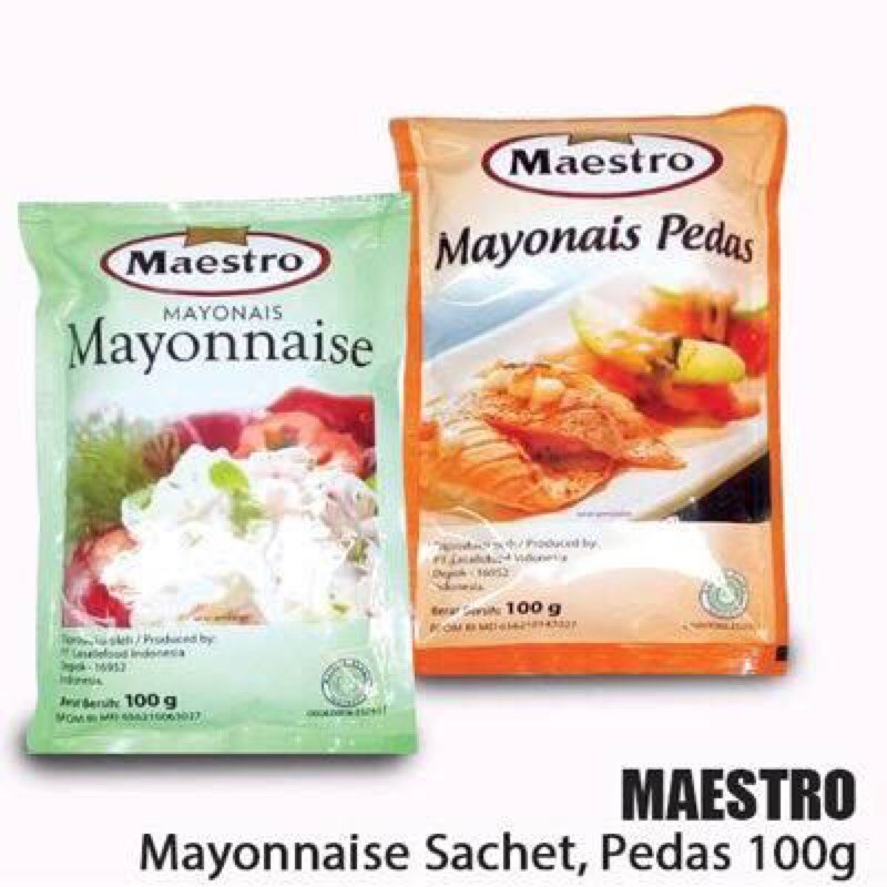 

Maestro Mayonaise Original 100gr / Mayonaise Pedas 100gr