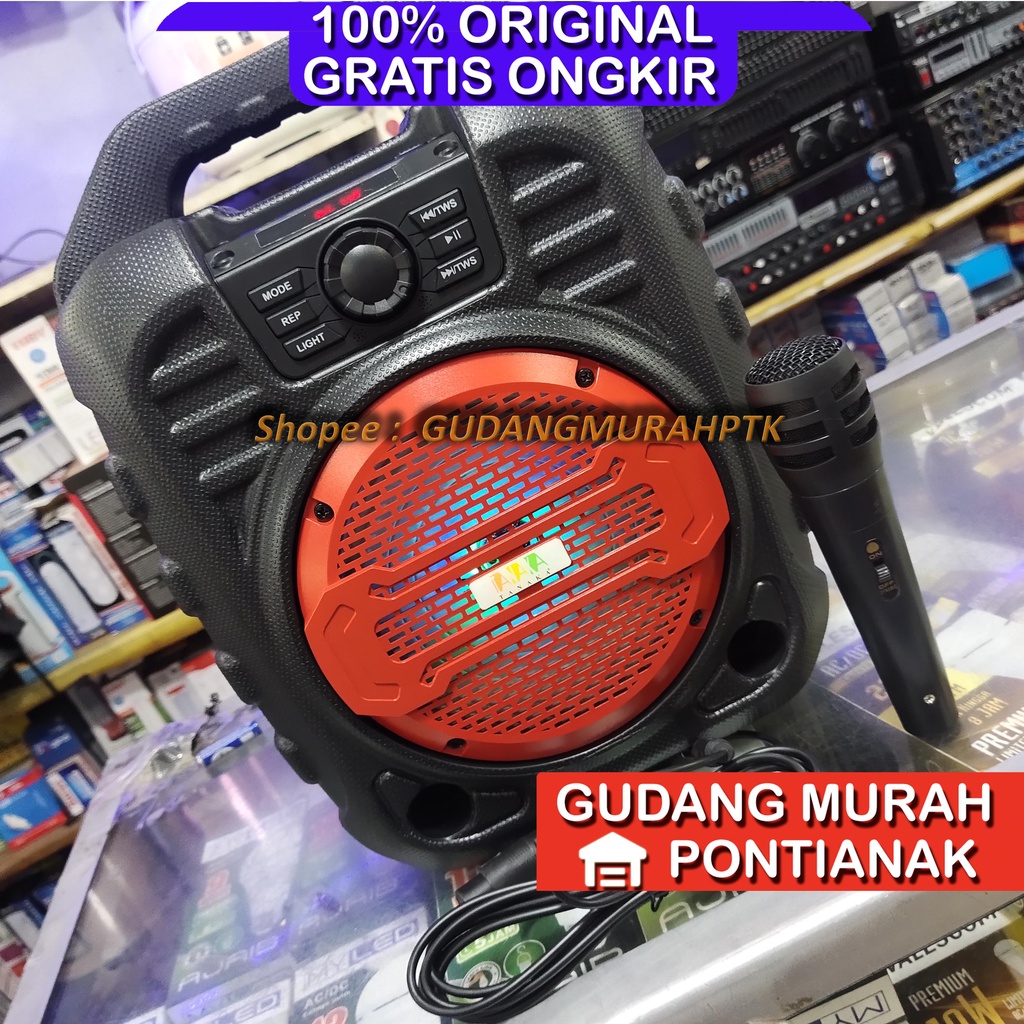 Speaker Bluetooth Tanaka Salon Body besar Suara Nyaring tidak pecah 6,5inch 6,5&quot; SA-TNK T-8008 ANTI PECAH