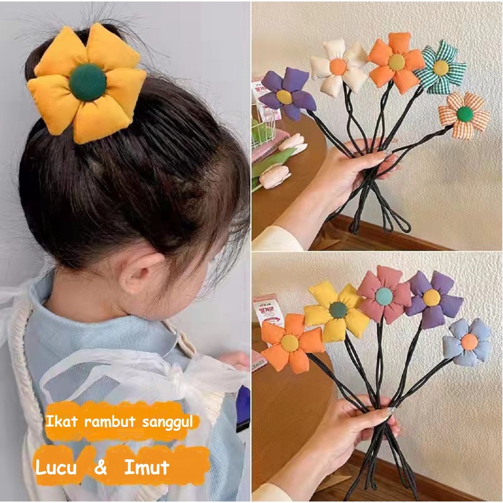 Ikat Jepitan Rambut ANAK PILLOW Alat Sanggul Hair Bun Tie Kawat Jepit Korea Fashion Klip Aksesoris Cewek Wanita Jepang