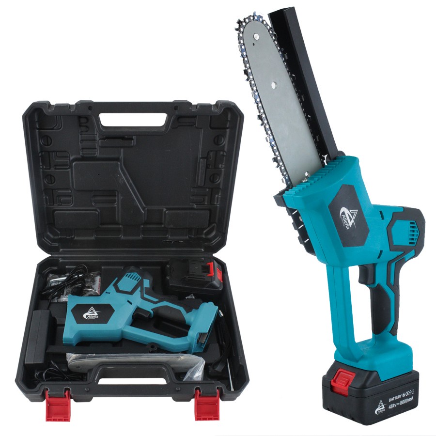 Chainsaw Gergaji Rantai Elektrik Mini Cordless 48 Volt Lengkap UL-1030