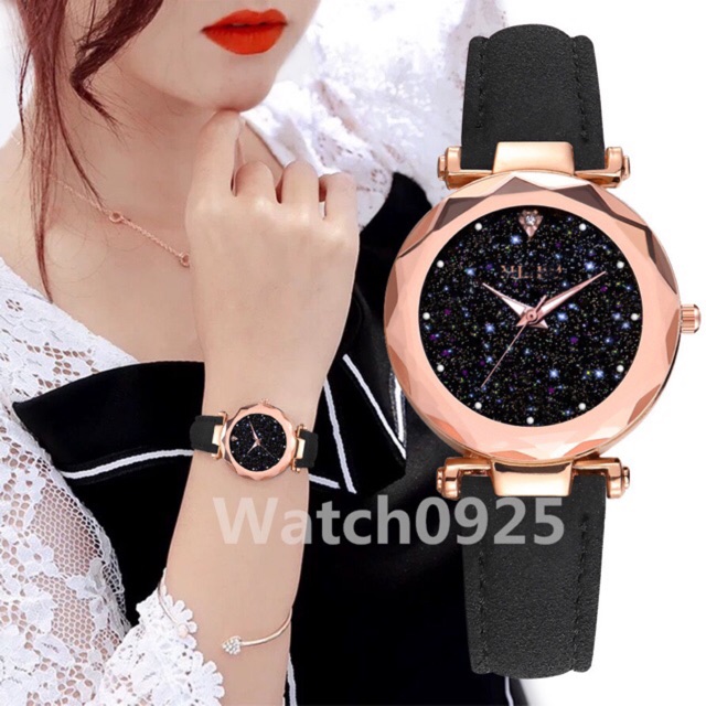 JAM TANGAN MURAH CEWEK QUARTZ ANALOG DESAIN BINTANG GAYA KOREA UNTUK WANITAWATCH SABUK MURAH W78