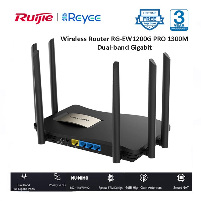 Router Wireless Ruijie Reyee RG-EW1200G PRO 1300M Dual-band Gigabit New