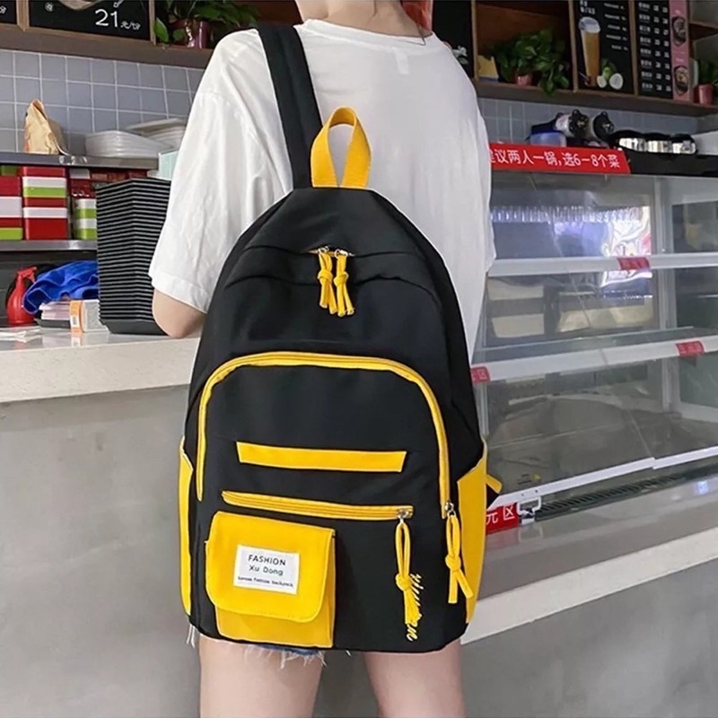 Ransel Korea Backpack korea multifungsi tas sekolah anak simple polos elegant tas ransel korea fashion bags