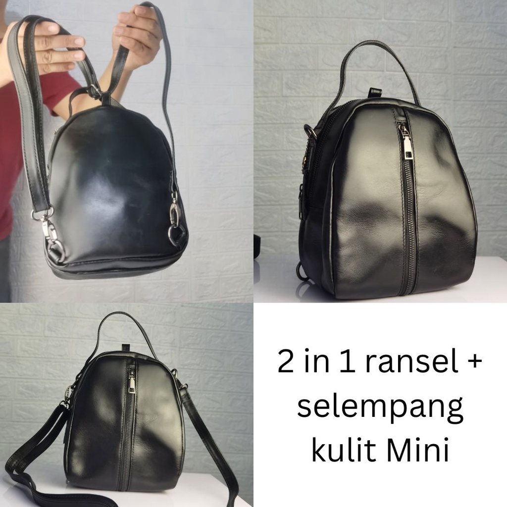 Tas kulit asli 3 in 1 Ransel selempang dan Tenteng BEST Seller!!!