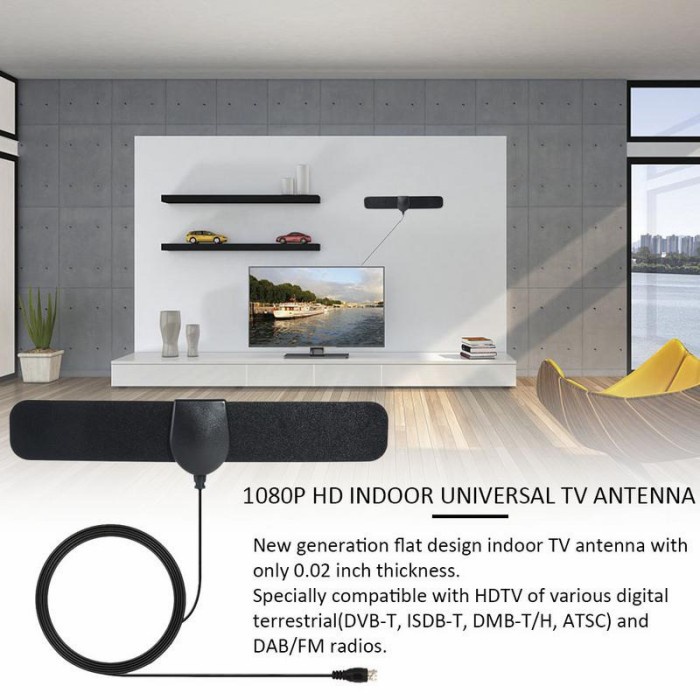 Antena TV Digital Indoor DVB-T2 High Gain 25dB - TFL-D1411