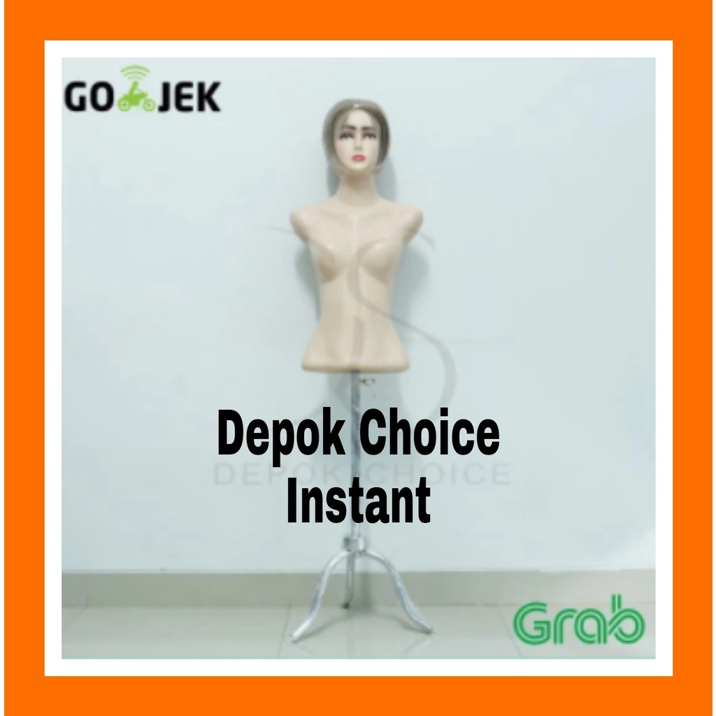 MANEKIN TORSO DEWASA RAMBUT TIANG BESI | MANEKIN SET | MANEKIN WANITA|PATUNG WANITA