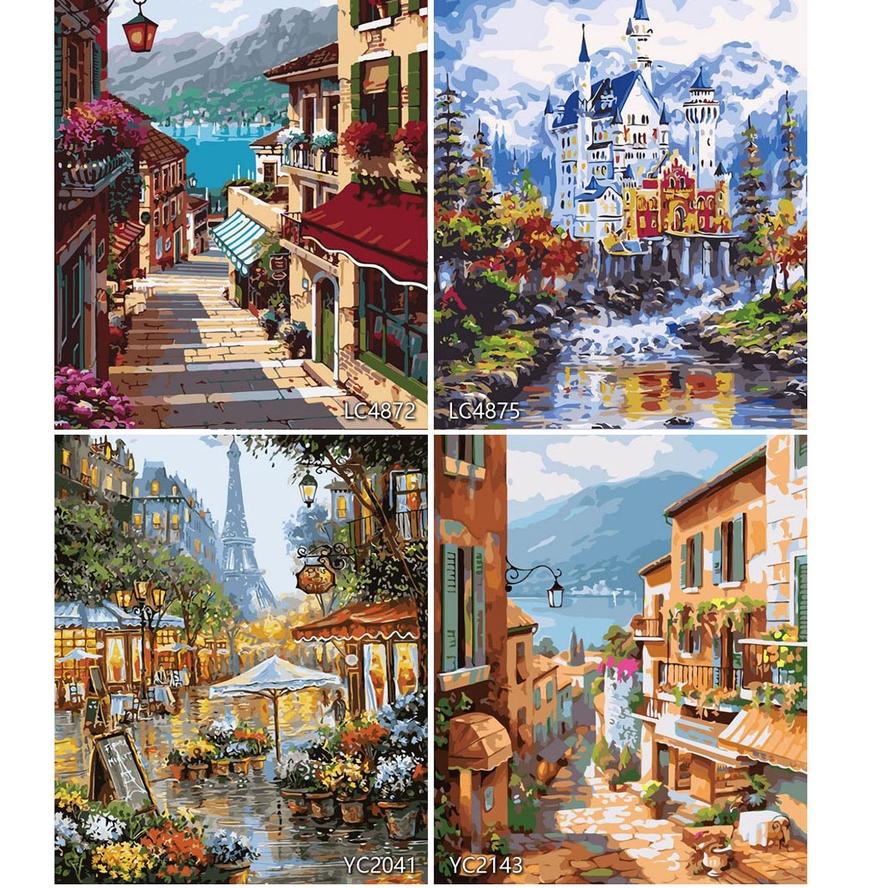 

✷Ready➙ 7IFQP MYSTYLE CANVAS PAINT BY NUMBER KIT 40x50CM PAKET MELUKIS LUKISAN DIGITAL OIL PAINTING