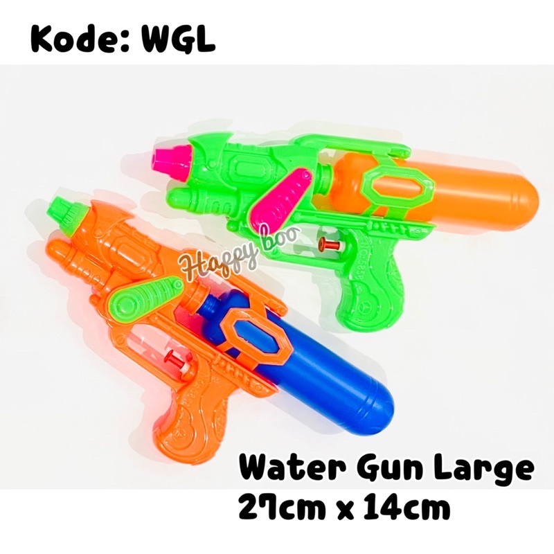 mainan pistol air besar water gun large 27cm x 14cm wgL mainan outdoor anak