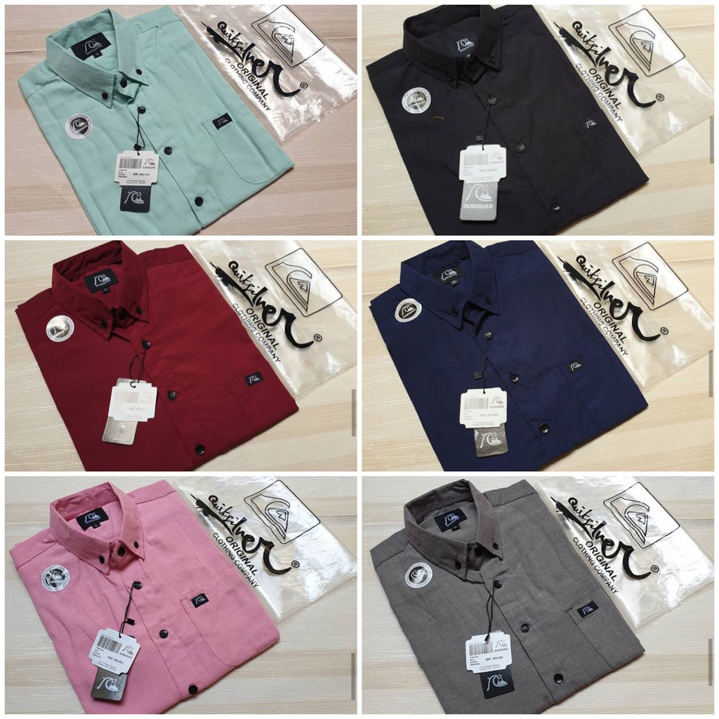 Hem Pria Kekinian Murah hem polos lengan pendek hem hurley volcom insight threesecond