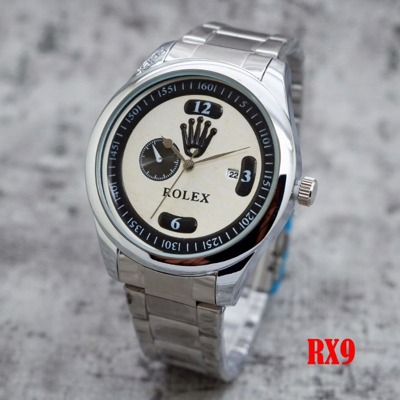 Jam Tangan Pria Rolex Rantai Date Aktif Water Resist