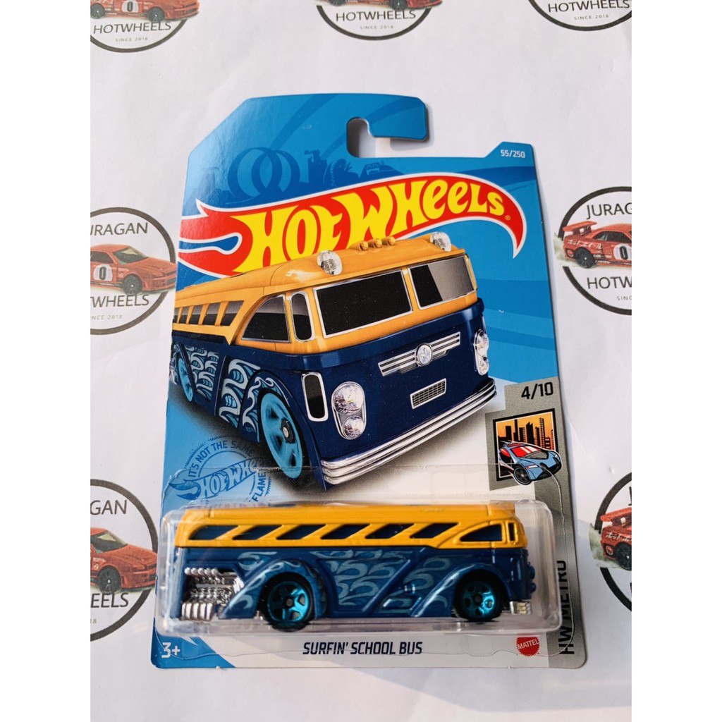HOT WHEELS HOTWHEELS SURFIN SCHOOL BUS DIECAST MOBIL BUS SEKOLAH LOT C 2021 LANGKA MURAH HW METRO