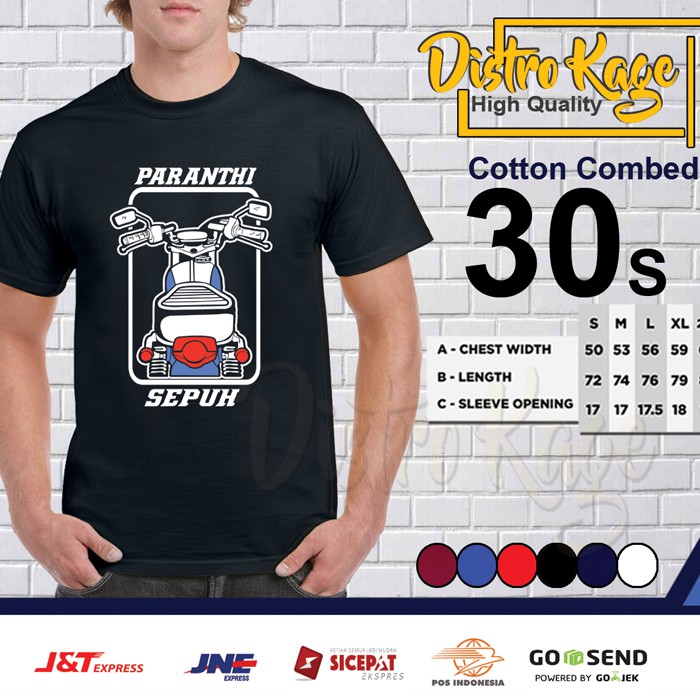 BAJU KAOS PRIA WANITA DISTRO GAMBAR  MOTOR TUA CB  100 